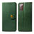 Custodia Portafoglio In Pelle Cover con Supporto S05D per Samsung Galaxy Note 20 5G Verde