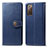 Custodia Portafoglio In Pelle Cover con Supporto S05D per Samsung Galaxy S20 FE 4G Blu