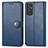 Custodia Portafoglio In Pelle Cover con Supporto S05D per Samsung Galaxy S23 FE 5G Blu