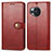 Custodia Portafoglio In Pelle Cover con Supporto S05D per Sharp Aquos R8 Rosso