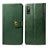 Custodia Portafoglio In Pelle Cover con Supporto S05D per Sony Xperia Ace II SO-41B Verde