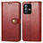 Custodia Portafoglio In Pelle Cover con Supporto S05D per Vivo V23 Pro 5G Rosso