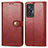 Custodia Portafoglio In Pelle Cover con Supporto S05D per Vivo X70 5G Rosso