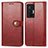Custodia Portafoglio In Pelle Cover con Supporto S05D per Vivo X70 Pro 5G Rosso