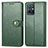 Custodia Portafoglio In Pelle Cover con Supporto S05D per Vivo Y52t 5G Verde