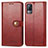 Custodia Portafoglio In Pelle Cover con Supporto S05D per Vivo Y73 (2021) Rosso