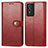 Custodia Portafoglio In Pelle Cover con Supporto S05D per Vivo Y76s 5G Rosso