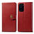 Custodia Portafoglio In Pelle Cover con Supporto S05D per Xiaomi Mi 11X 5G Rosso