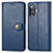 Custodia Portafoglio In Pelle Cover con Supporto S05D per Xiaomi Poco F3 GT 5G Blu