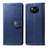 Custodia Portafoglio In Pelle Cover con Supporto S05D per Xiaomi Poco X3 Pro Blu