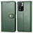 Custodia Portafoglio In Pelle Cover con Supporto S05D per Xiaomi Poco X4 NFC Verde