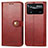 Custodia Portafoglio In Pelle Cover con Supporto S05D per Xiaomi Poco X4 Pro 5G Rosso