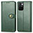 Custodia Portafoglio In Pelle Cover con Supporto S05D per Xiaomi Redmi 10 (2022) Verde