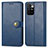 Custodia Portafoglio In Pelle Cover con Supporto S05D per Xiaomi Redmi 10 4G Blu