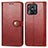Custodia Portafoglio In Pelle Cover con Supporto S05D per Xiaomi Redmi 10 Power Rosso
