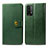 Custodia Portafoglio In Pelle Cover con Supporto S05D per Xiaomi Redmi 9 Power Verde