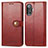 Custodia Portafoglio In Pelle Cover con Supporto S05D per Xiaomi Redmi K40 Gaming 5G Rosso