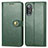 Custodia Portafoglio In Pelle Cover con Supporto S05D per Xiaomi Redmi K40 Gaming 5G Verde