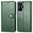 Custodia Portafoglio In Pelle Cover con Supporto S05D per Xiaomi Redmi K50 Gaming 5G Verde