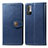 Custodia Portafoglio In Pelle Cover con Supporto S05D per Xiaomi Redmi Note 10 5G Blu