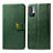 Custodia Portafoglio In Pelle Cover con Supporto S05D per Xiaomi Redmi Note 10 5G Verde