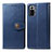 Custodia Portafoglio In Pelle Cover con Supporto S05D per Xiaomi Redmi Note 10 Pro 4G Blu