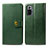 Custodia Portafoglio In Pelle Cover con Supporto S05D per Xiaomi Redmi Note 10 Pro 4G Verde