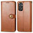 Custodia Portafoglio In Pelle Cover con Supporto S05D per Xiaomi Redmi Note 11 Pro 5G Marrone