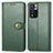 Custodia Portafoglio In Pelle Cover con Supporto S05D per Xiaomi Redmi Note 11 Pro+ Plus 5G Verde