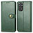 Custodia Portafoglio In Pelle Cover con Supporto S05D per Xiaomi Redmi Note 11S 4G Verde