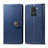 Custodia Portafoglio In Pelle Cover con Supporto S05D per Xiaomi Redmi Note 9 Blu