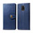 Custodia Portafoglio In Pelle Cover con Supporto S05D per Xiaomi Redmi Note 9 Pro Max Blu