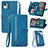 Custodia Portafoglio In Pelle Cover con Supporto S06D per Nokia C12