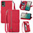 Custodia Portafoglio In Pelle Cover con Supporto S06D per Nokia C210