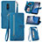 Custodia Portafoglio In Pelle Cover con Supporto S06D per Nokia C3