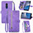 Custodia Portafoglio In Pelle Cover con Supporto S06D per Nokia C3