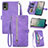 Custodia Portafoglio In Pelle Cover con Supporto S06D per Nokia C32