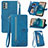 Custodia Portafoglio In Pelle Cover con Supporto S06D per Nokia G22