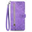 Custodia Portafoglio In Pelle Cover con Supporto S06D per OnePlus 10 Pro 5G Viola