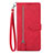 Custodia Portafoglio In Pelle Cover con Supporto S06D per OnePlus Nord CE 3 5G Rosso