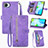 Custodia Portafoglio In Pelle Cover con Supporto S06D per Realme C30s Viola