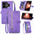 Custodia Portafoglio In Pelle Cover con Supporto S06D per Realme GT Neo5 240W 5G Viola