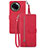 Custodia Portafoglio In Pelle Cover con Supporto S06D per Realme V50 5G Rosso