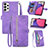 Custodia Portafoglio In Pelle Cover con Supporto S06D per Samsung Galaxy A33 5G Viola