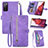 Custodia Portafoglio In Pelle Cover con Supporto S06D per Samsung Galaxy S20 FE 4G Viola