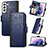 Custodia Portafoglio In Pelle Cover con Supporto S06D per Samsung Galaxy S22 Plus 5G