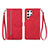 Custodia Portafoglio In Pelle Cover con Supporto S06D per Samsung Galaxy S23 Ultra 5G Rosso