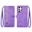 Custodia Portafoglio In Pelle Cover con Supporto S06D per Samsung Galaxy S23 Ultra 5G Viola