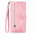 Custodia Portafoglio In Pelle Cover con Supporto S06D per Vivo iQOO Z6x Rosa