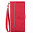 Custodia Portafoglio In Pelle Cover con Supporto S06D per Vivo T2x 5G Rosso